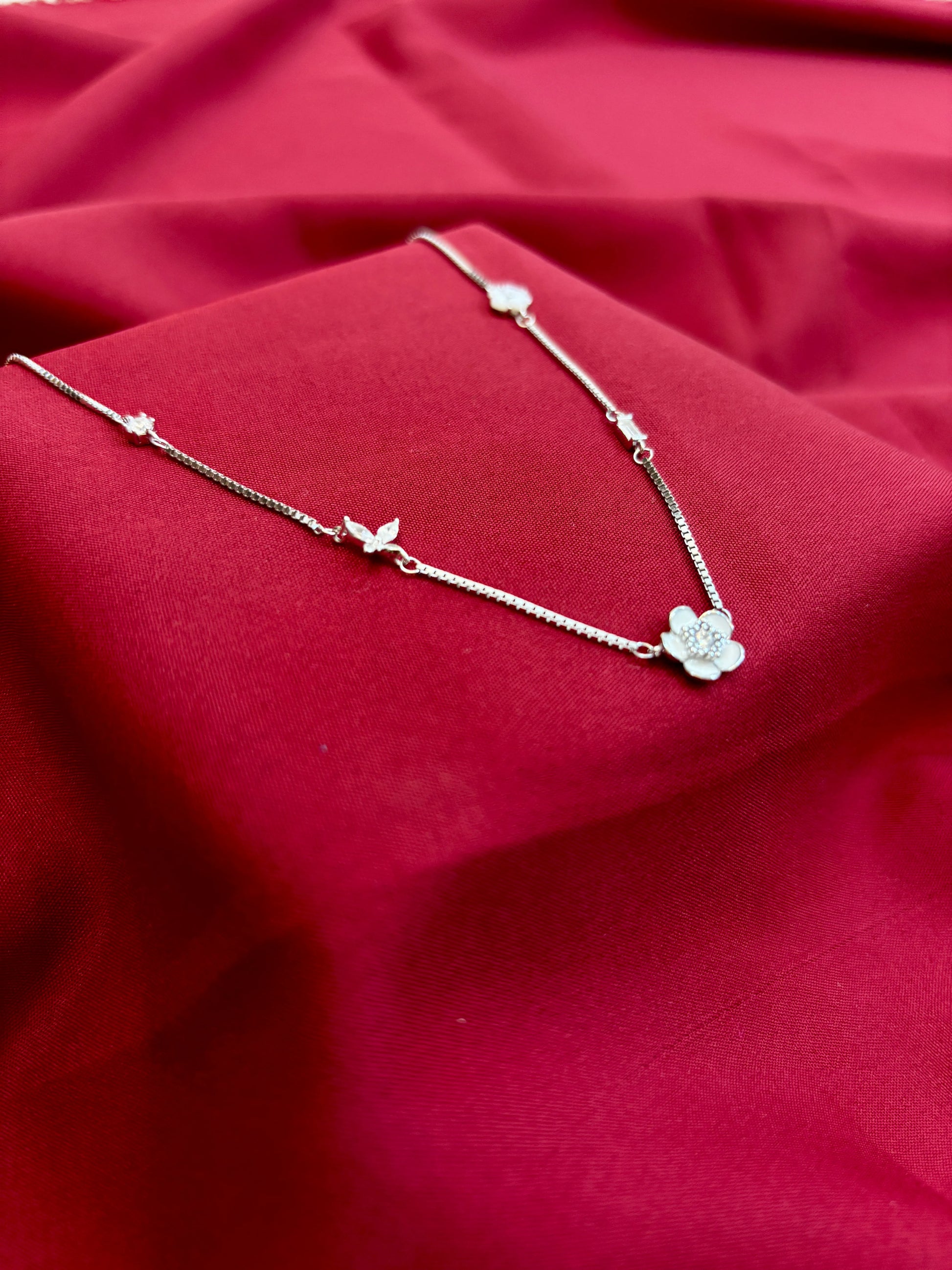 Floral Butterfly Silver Pendant - Eraya Jewellery