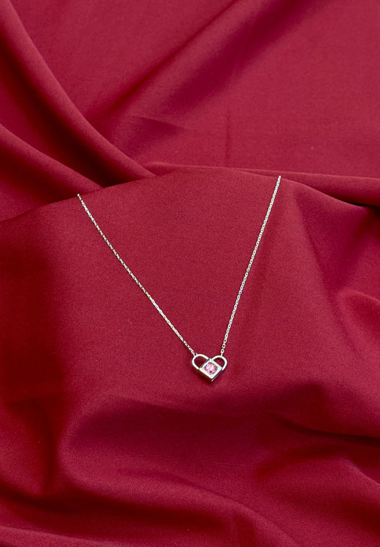 Heart Lock Silver Pendant - Eraya Jewellery