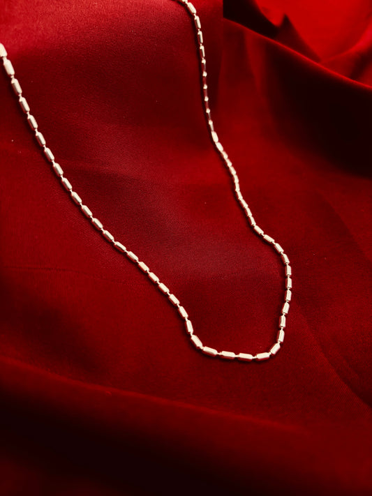 Bead Link Silver Chain - Eraya Jewellery
