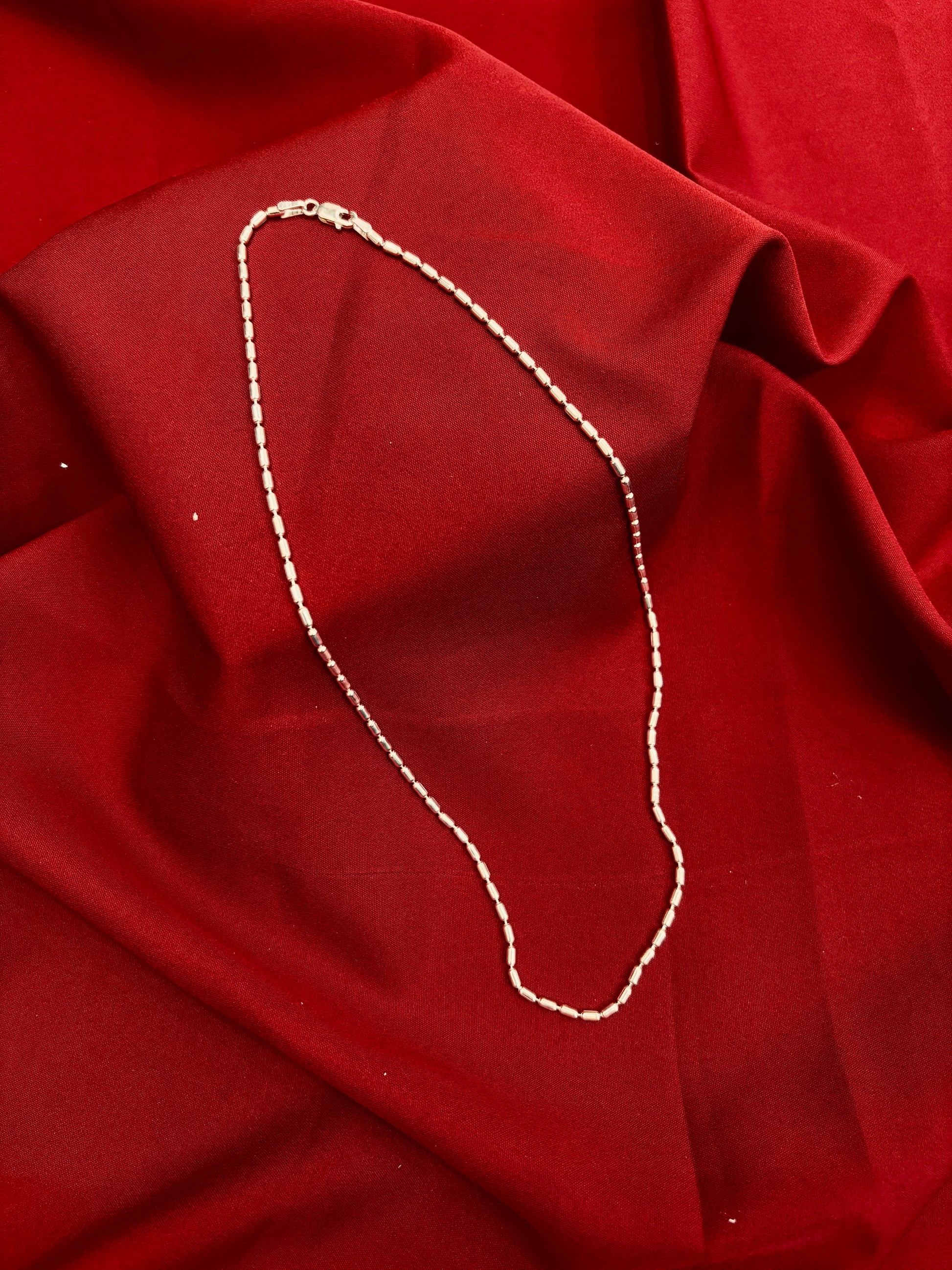 Bead Link Silver Chain - Eraya Jewellery