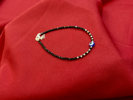 Evil Eye Beaded Bracelet-925 Sterling Silver-ERAYA Jewellery