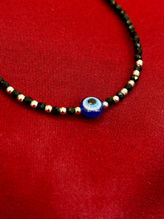 Evil Eye Beaded Bracelet-925 Sterling Silver-ERAYA Jewellery