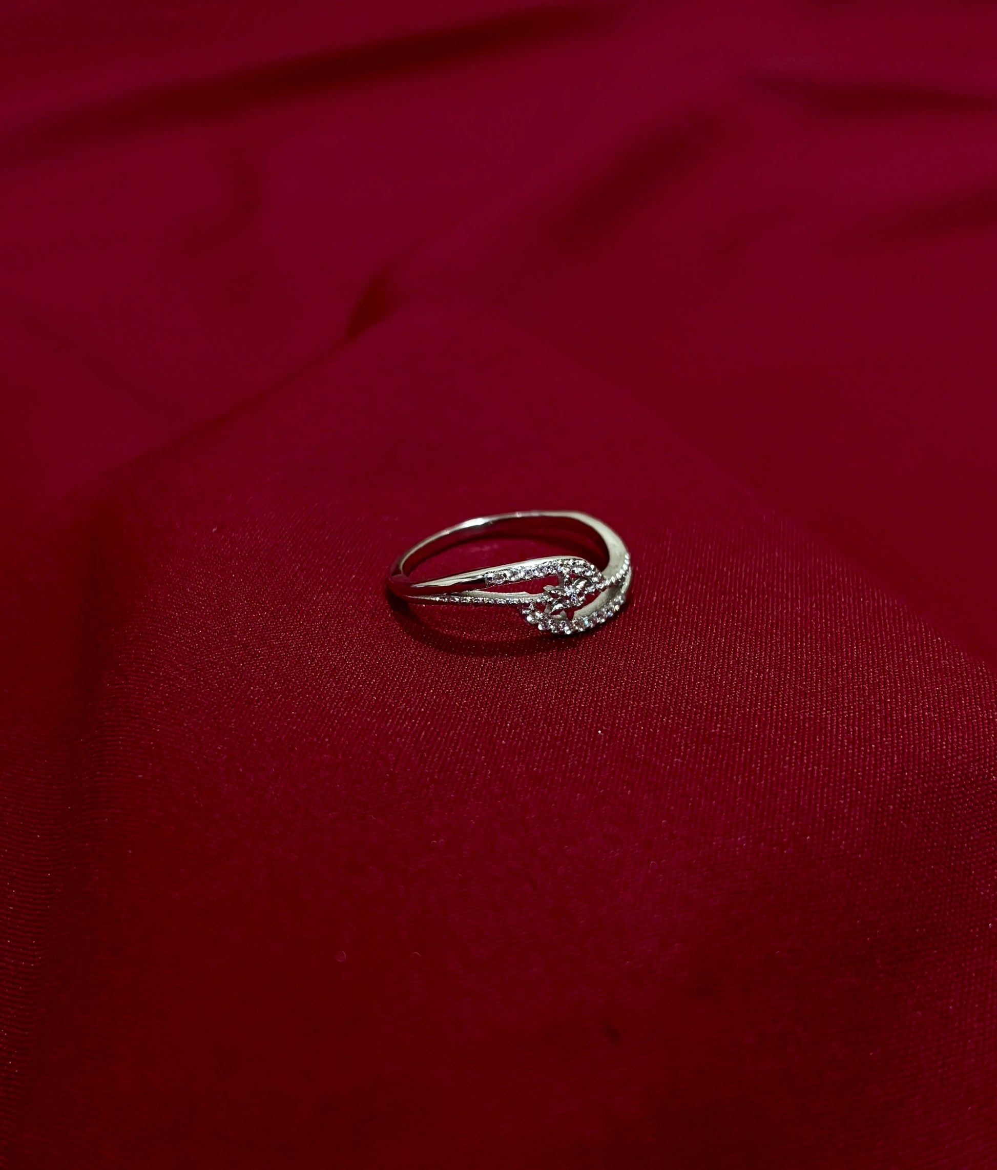 Intertwined Crystal Band Ring - Eraya Jewellery