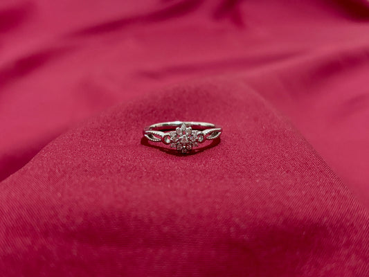 Floral Cluster Crystal Ring - Eraya Jewellery