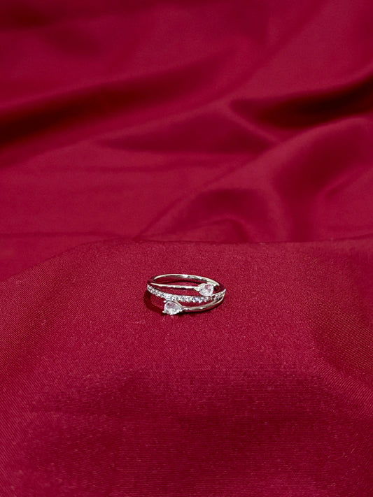 Double Stone Crystal Ring - Eraya Jewellery