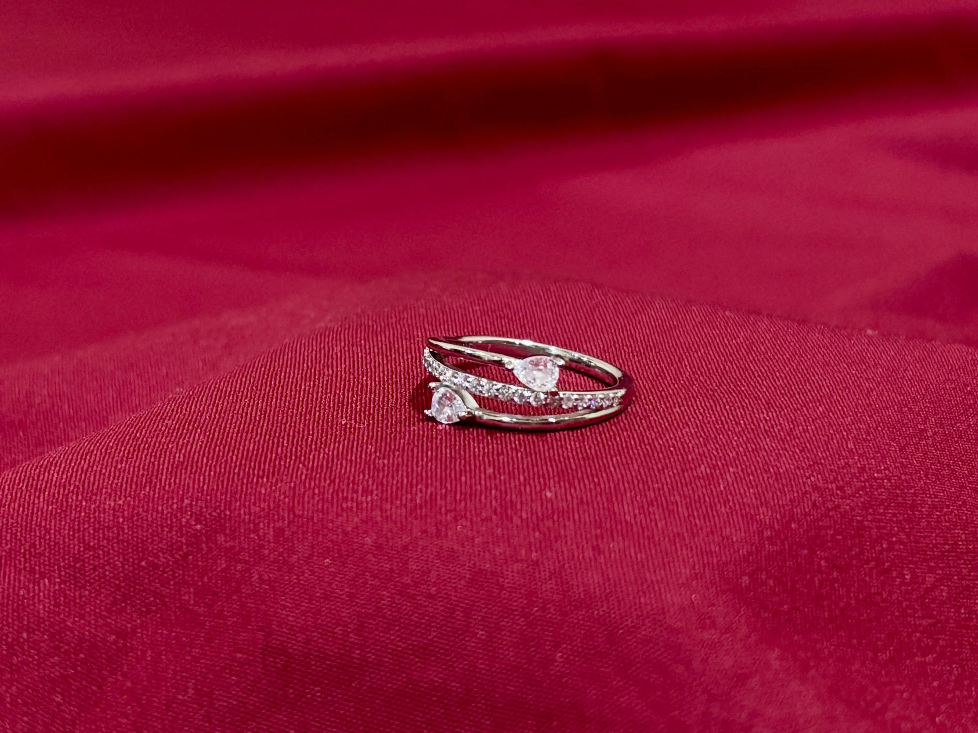 Double Stone Crystal Ring - Eraya Jewellery