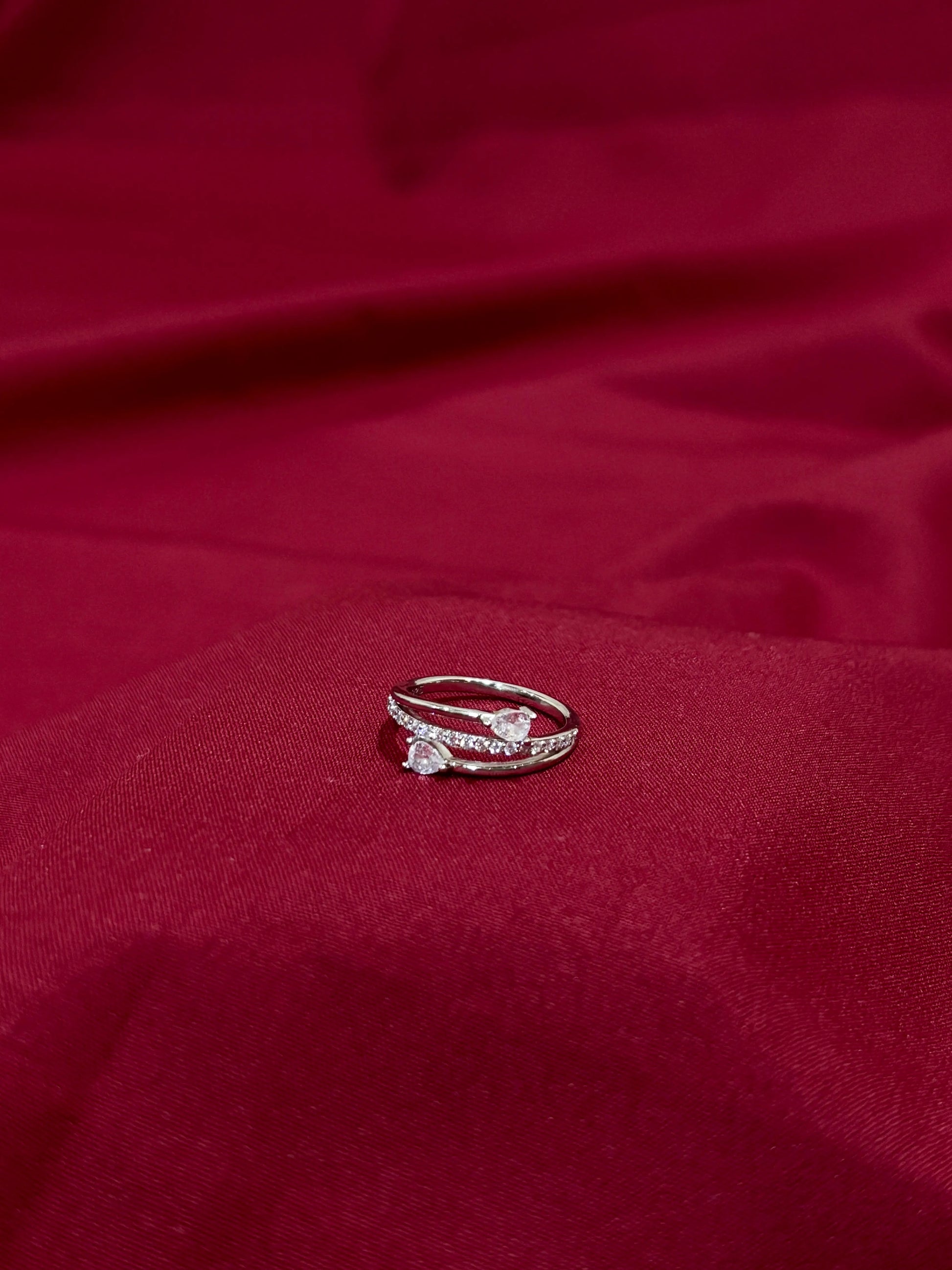 Double Stone Crystal Ring - Eraya Jewellery