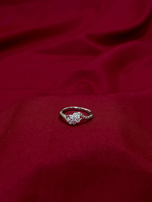 Intertwined Floral Crystal Ring - Eraya Jewellery