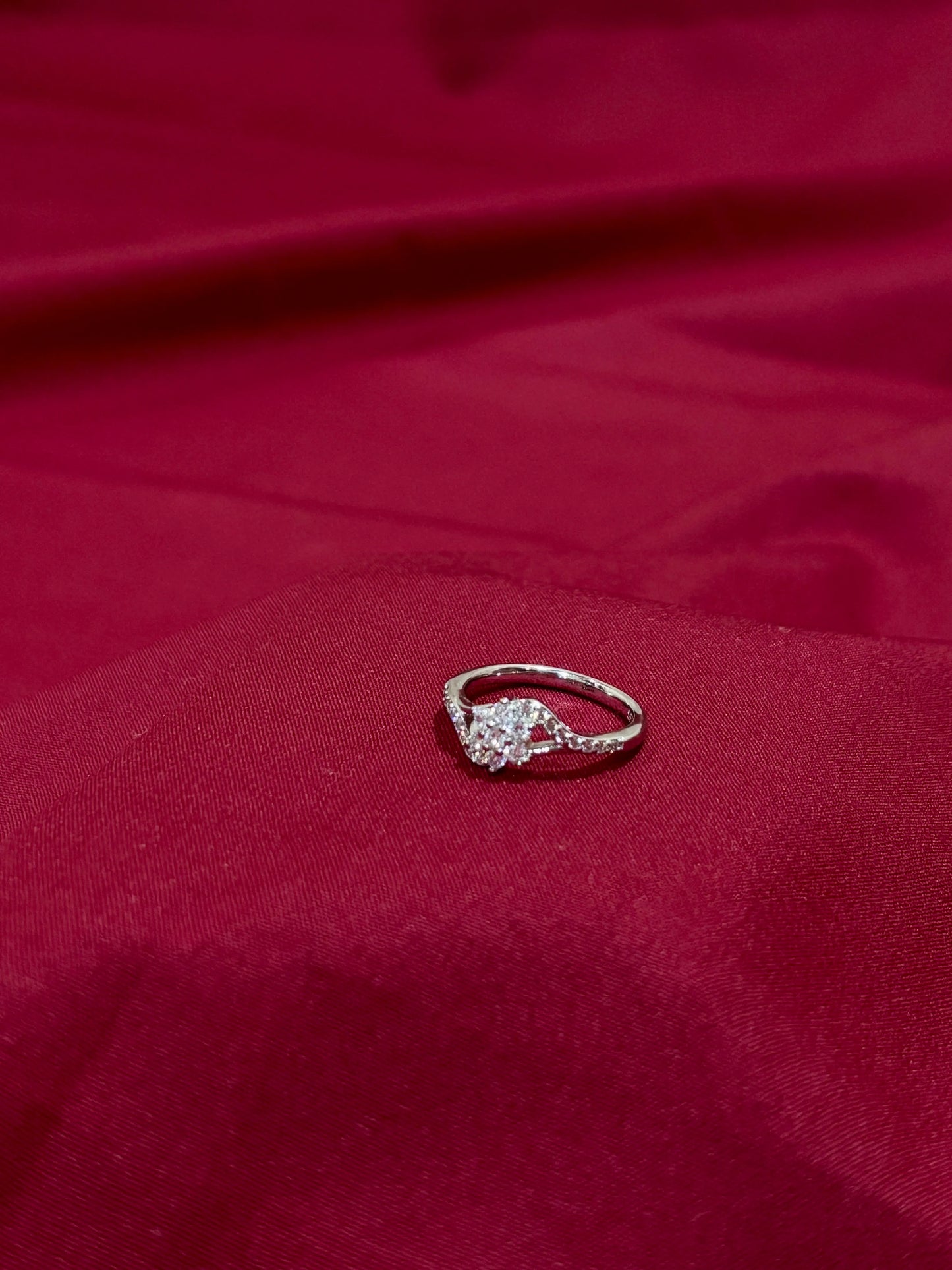 Intertwined Floral Crystal Ring - Eraya Jewellery