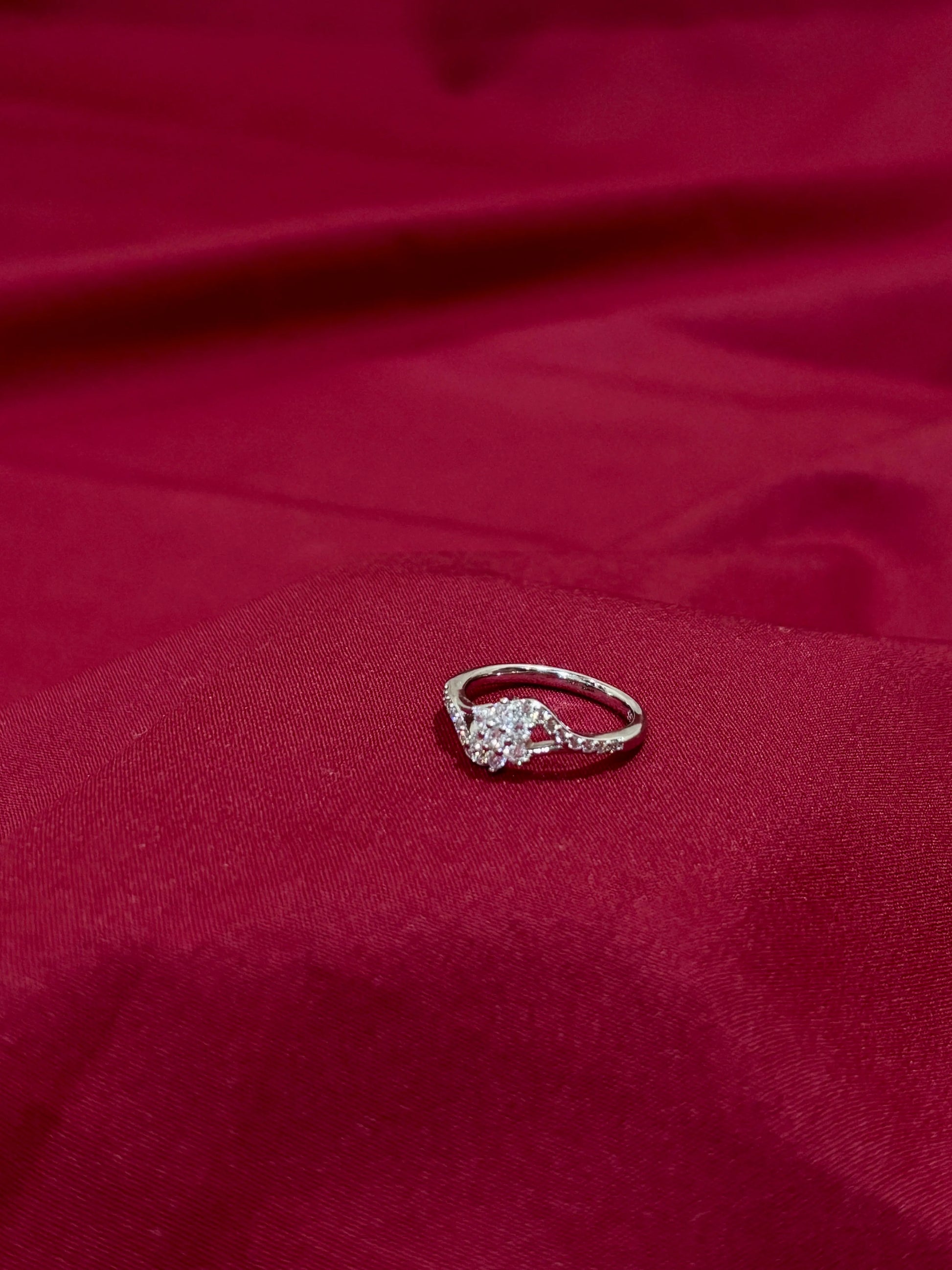 Intertwined Floral Crystal Ring - Eraya Jewellery