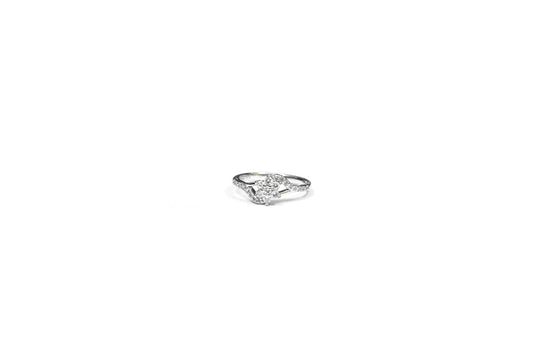 Intertwined Floral Crystal Ring-925 Sterling Silver-ERAYA Jewellery