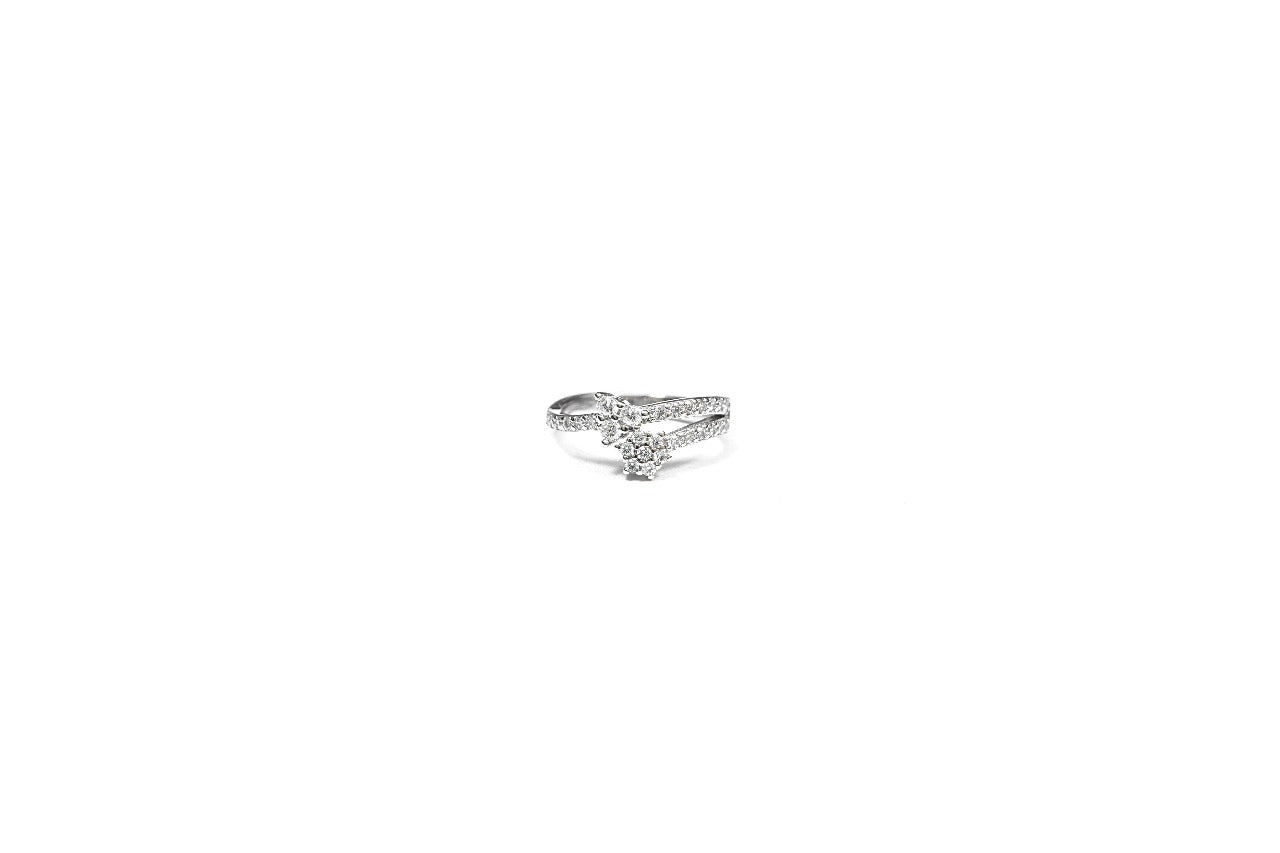Layered Crystal Ring-925 Sterling Silver-ERAYA Jewellery