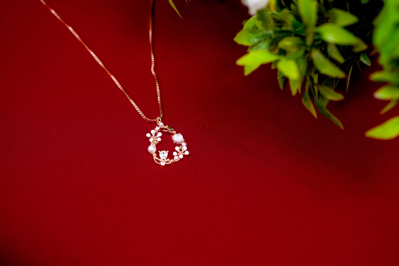 Floral Wreath Rose-Gold Pendant-925 Sterling Silver-ERAYA Jewellery