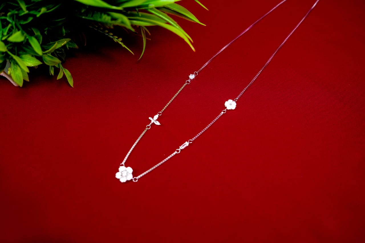 Floral Butterfly Silver Pendant-925 Sterling Silver-ERAYA Jewellery