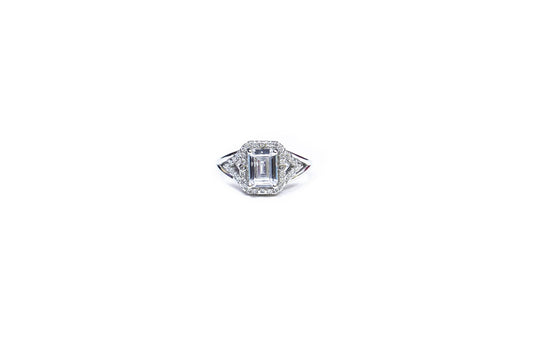 Trapezoid Solitaire Ring-925 Sterling Silver-ERAYA Jewellery
