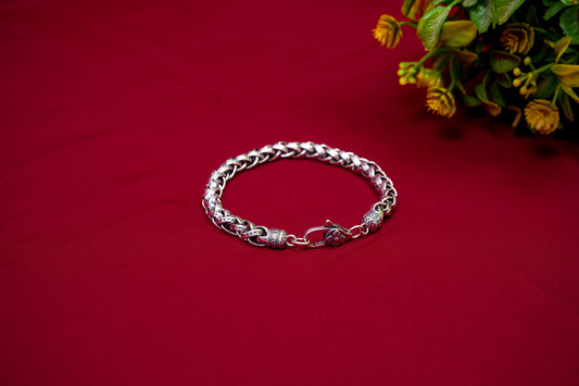 Silver Woven Link Bracelet