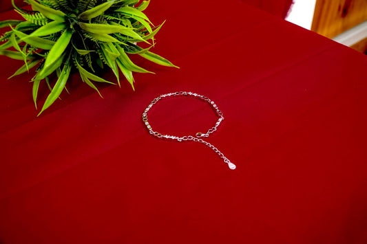 Crystal Bar & Silver Link Bracelet-925 Sterling Silver-ERAYA Jewellery